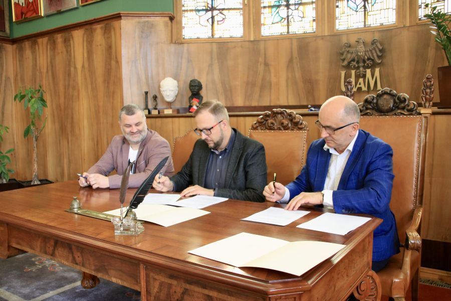 Gabinet JM Rektor - podpisanie umów o współpracy