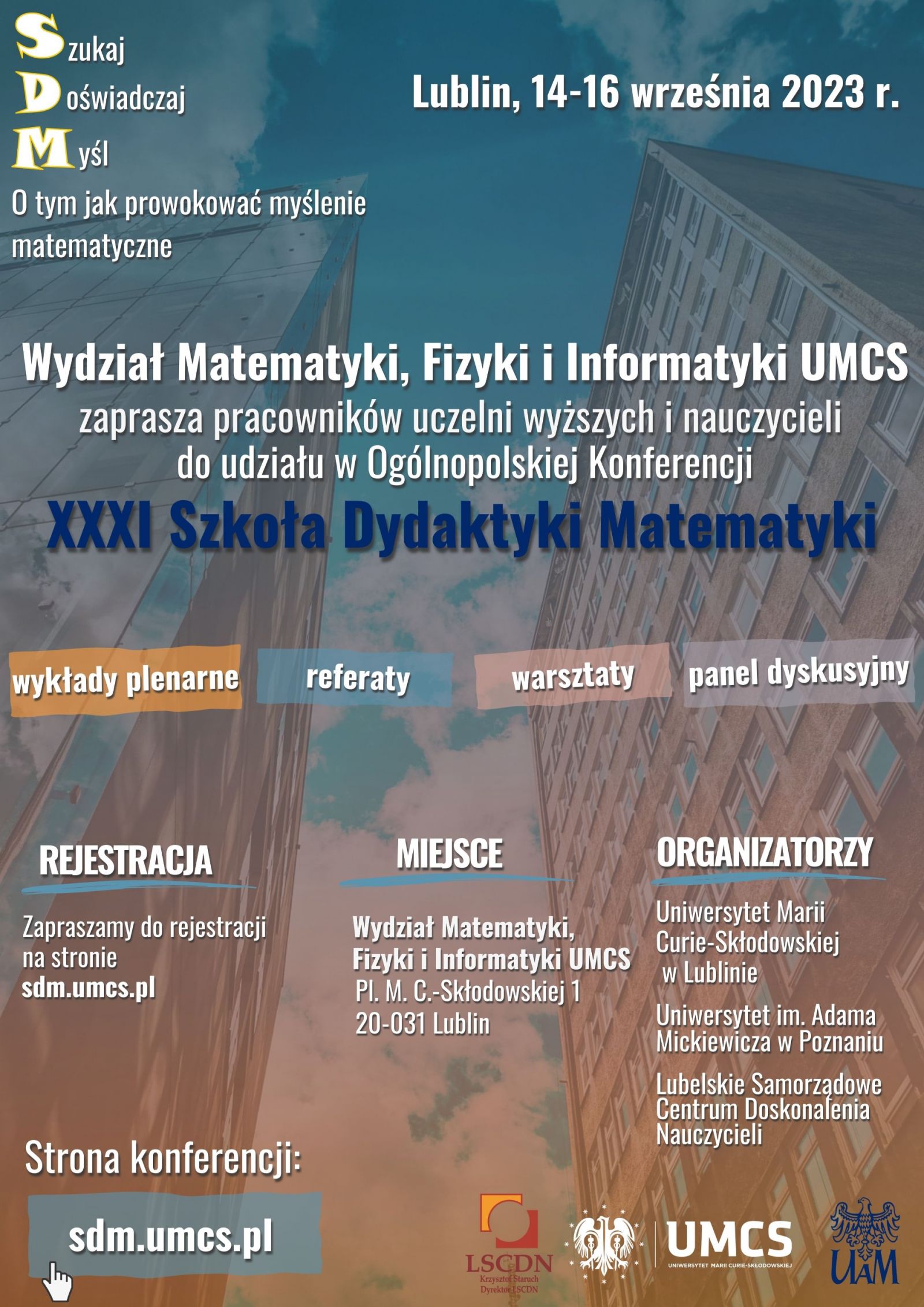 Plakat konferencji XXXI Szkoła Dydaktyki Matematyki 