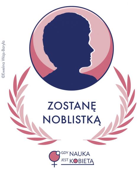 Logo konferencji Zostanę Noblistką. Kobiety w naukach ścisłych 