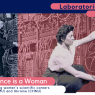 Plakat IV laboratorium kobiet, gdy nauka jest kobietą. Na plakacie widać dwie telefonistki obsługujące centralę telefoniczną. W lewym dolnym rogu znajduje się napis 