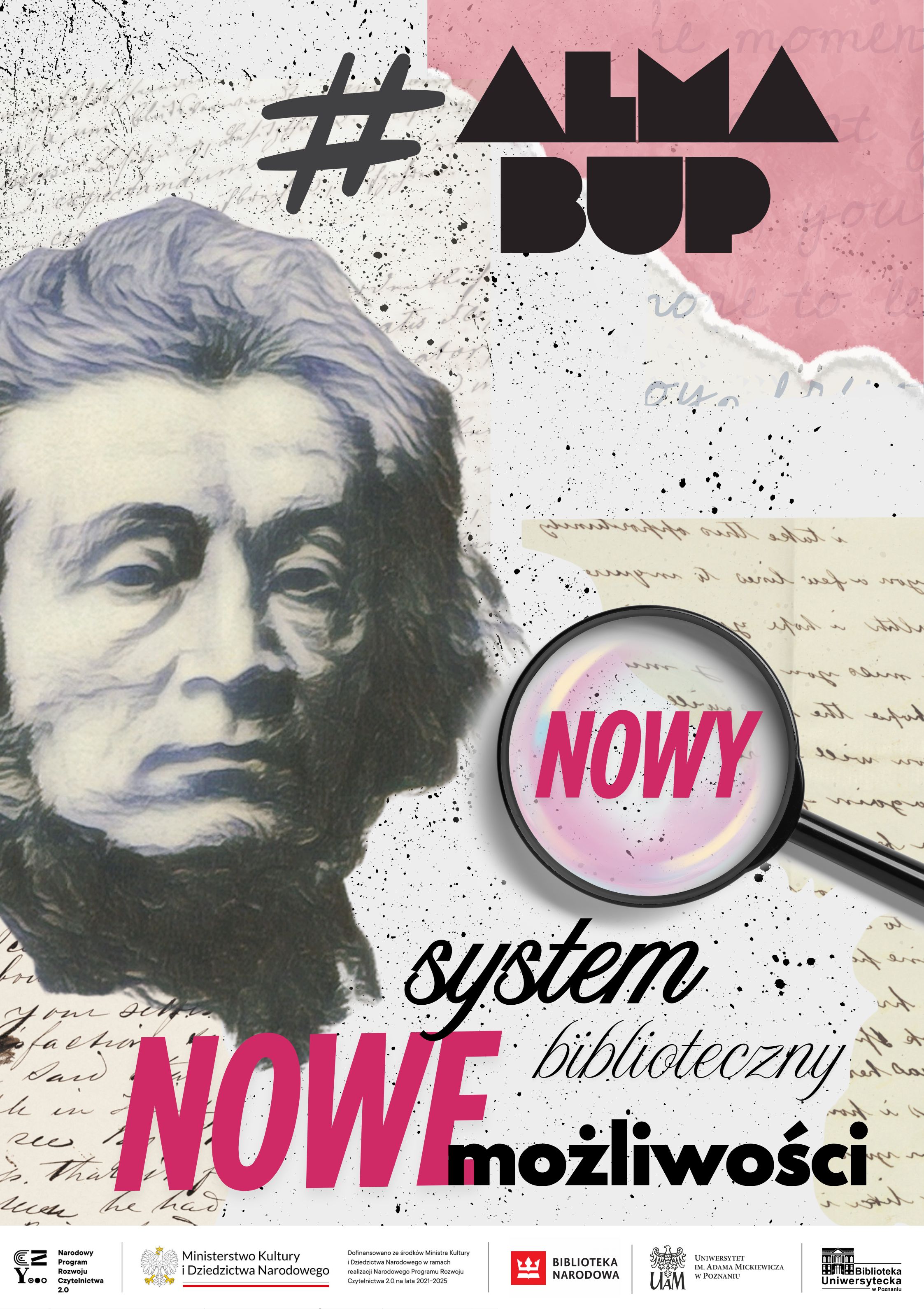 logo informacji o nowym systemie bibliotecznym ALMA